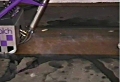 Contained oil cleaning off workshop floor