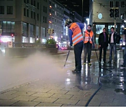 chewing gum removal pavement cleaned